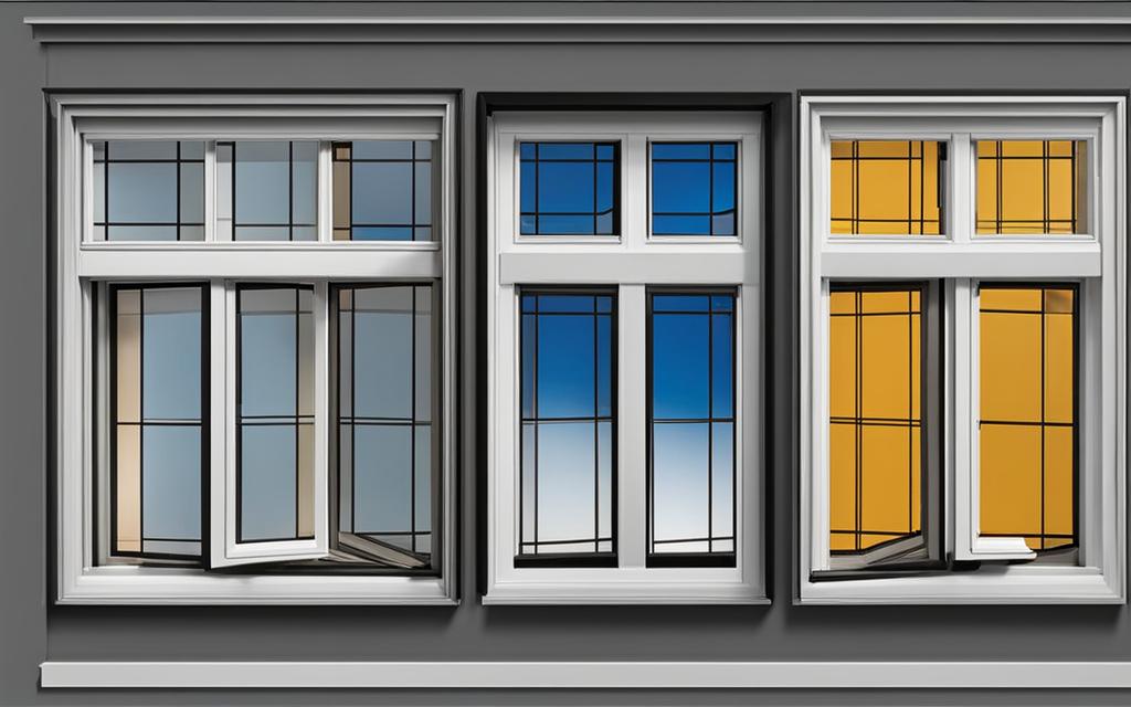 Ilustración de Ventanas Termopanel PVC puestas en fachada